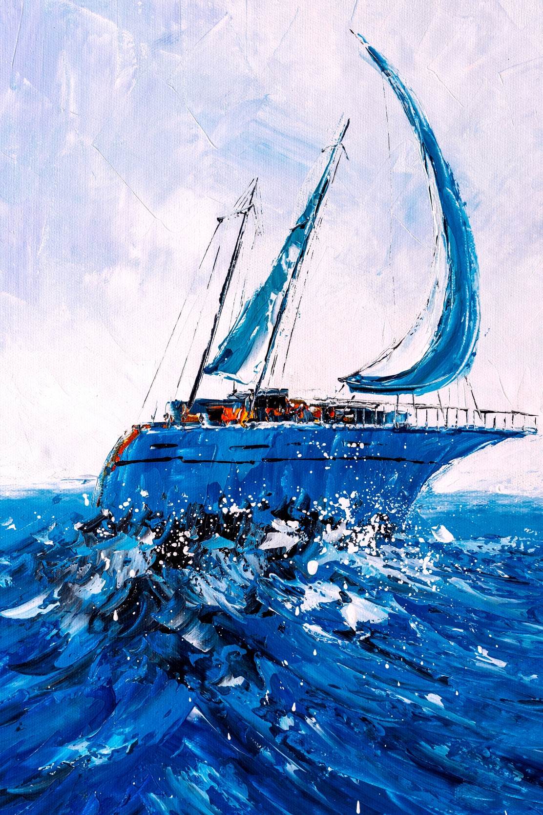Sailing Ship in A Storm Wall Art - beink online art store