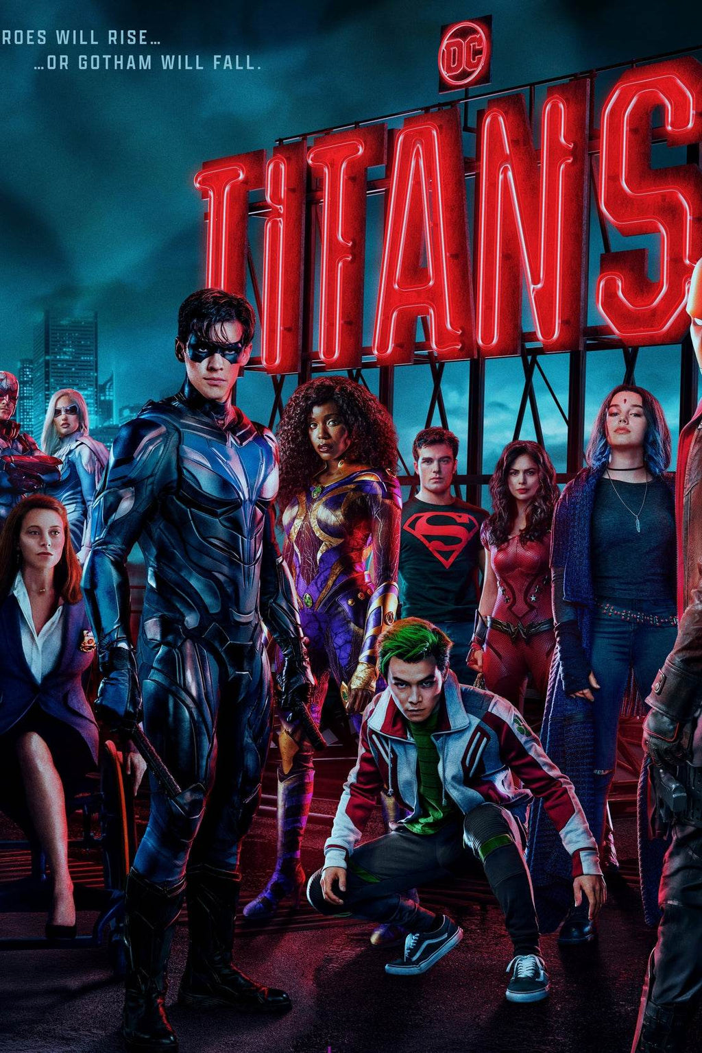 TITANS Heros on Roof Wall Art - beink online art store