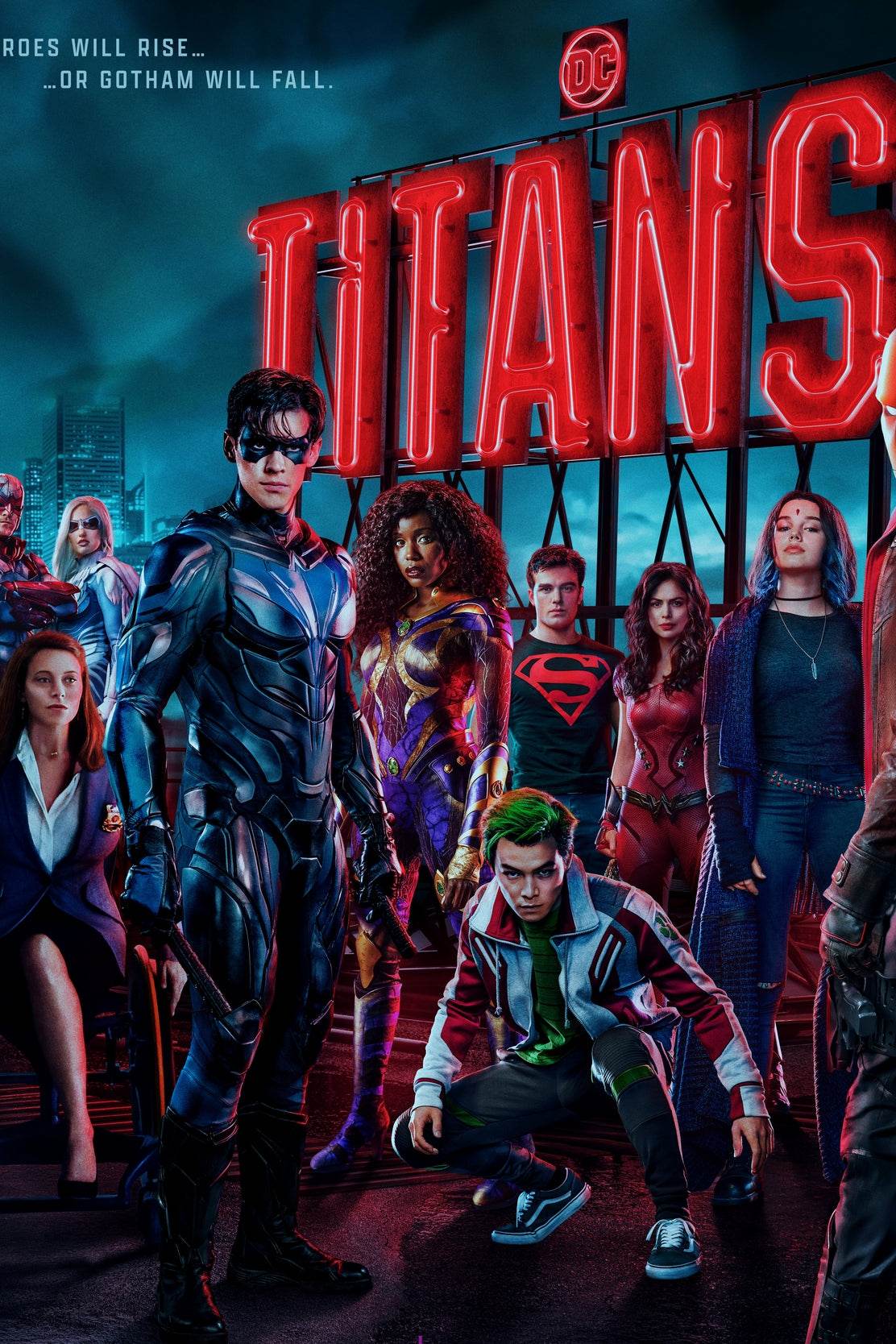 TITANS Heros on Roof Wall Art - beink online art store