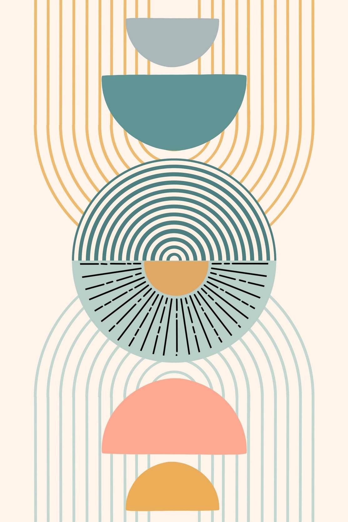 Abstract Harmony of Shapes ArtWork - beink online art store