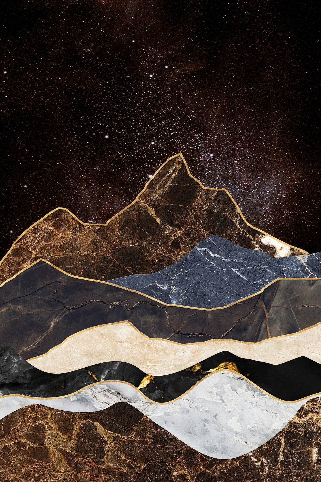 Marbled Peaks Modern Wall Art - beink online art store
