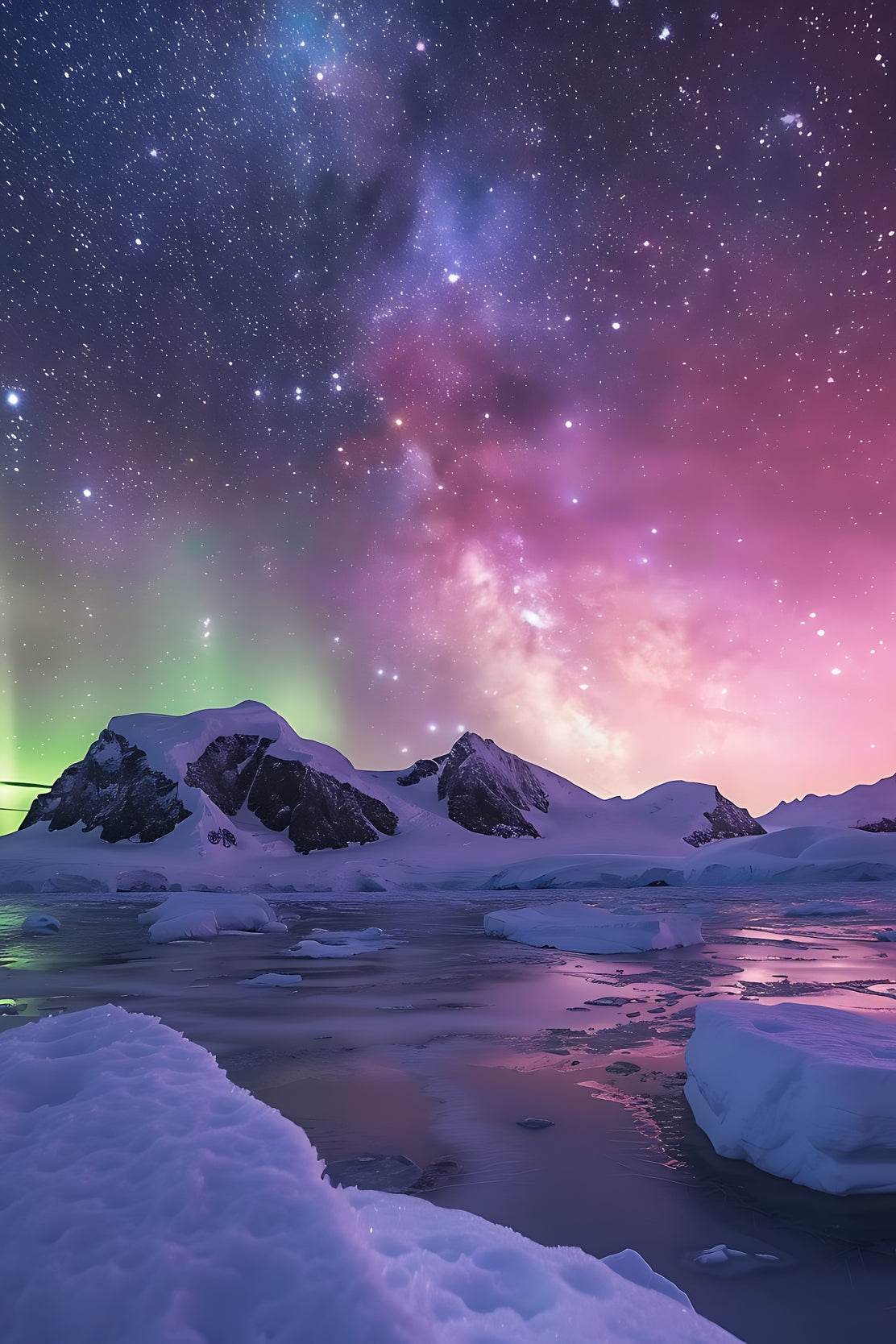 Milky Way and Aurora Australis Wall Art - beink online art store