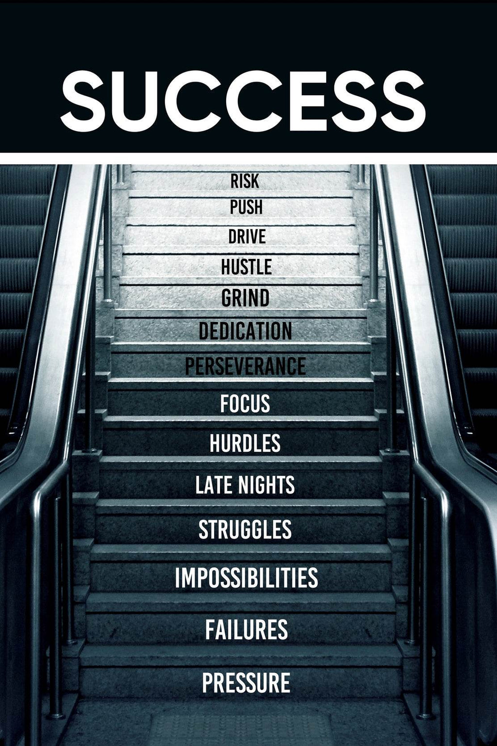 Success Path Motivational Quote Wall Art - beink online art store