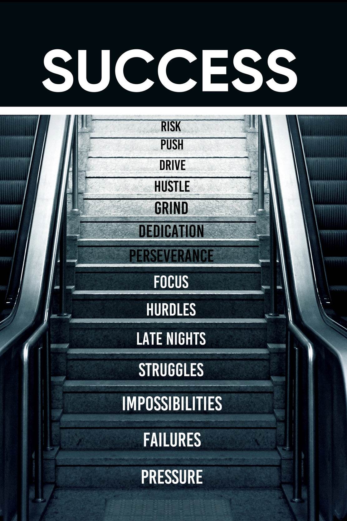 Success Path Motivational Quote Wall Art - beink online art store