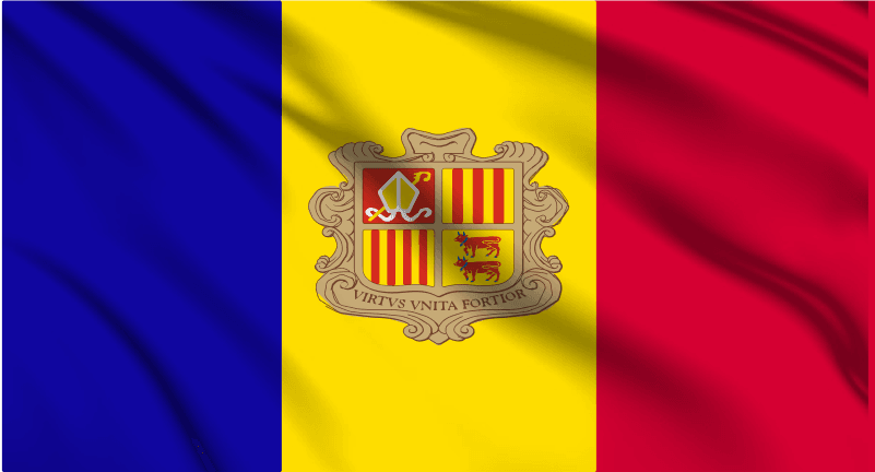 Andorra National Flag Wall Art - beink online art store