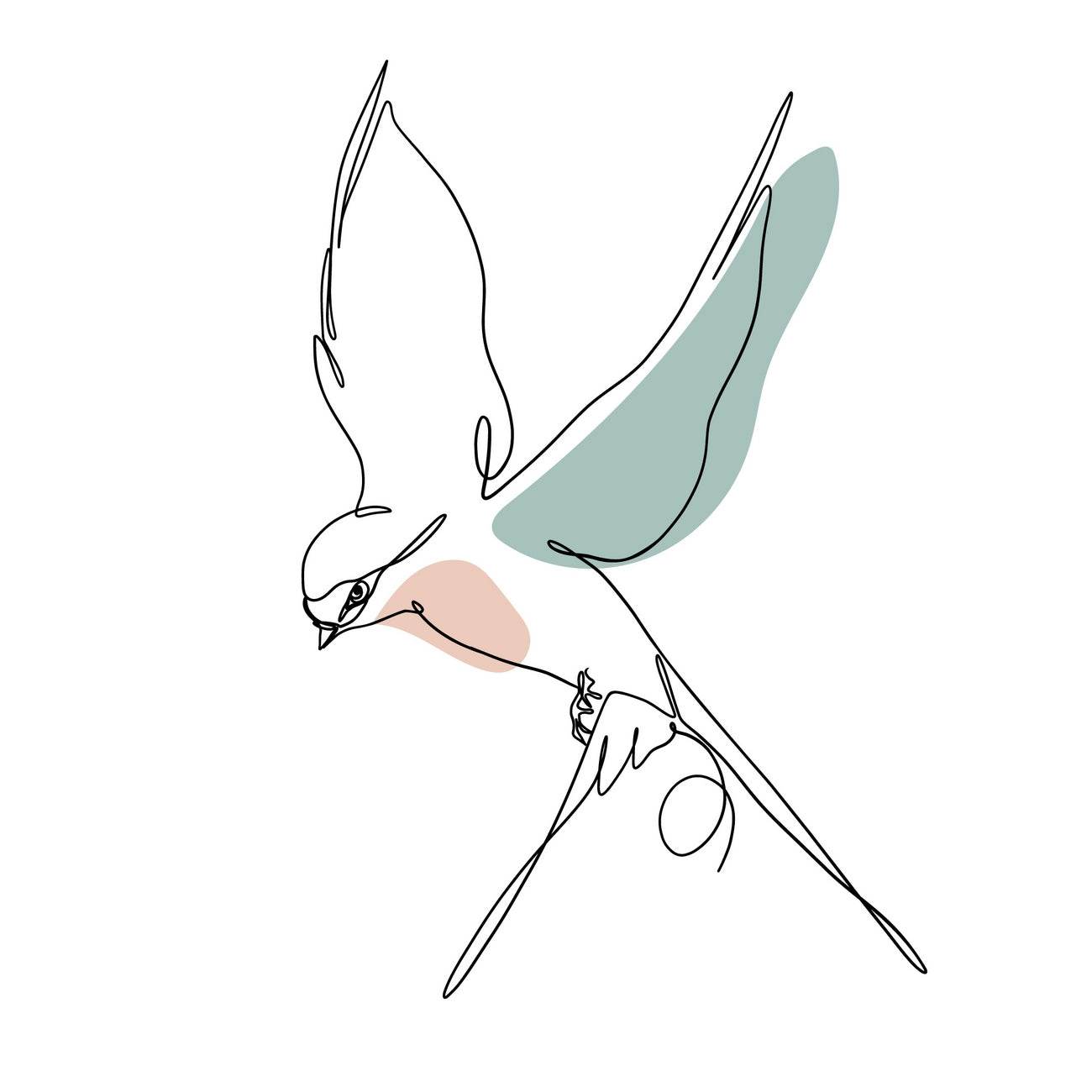 Swallow Bird Wall Art - beink online art store