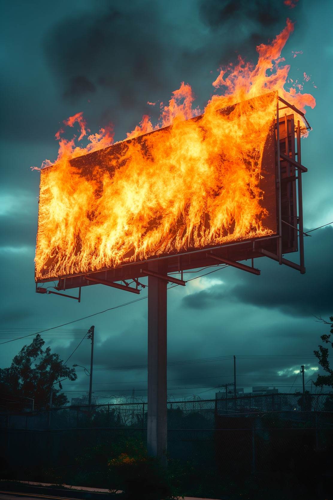 Fiery Billboard Wall Art - beink online art store