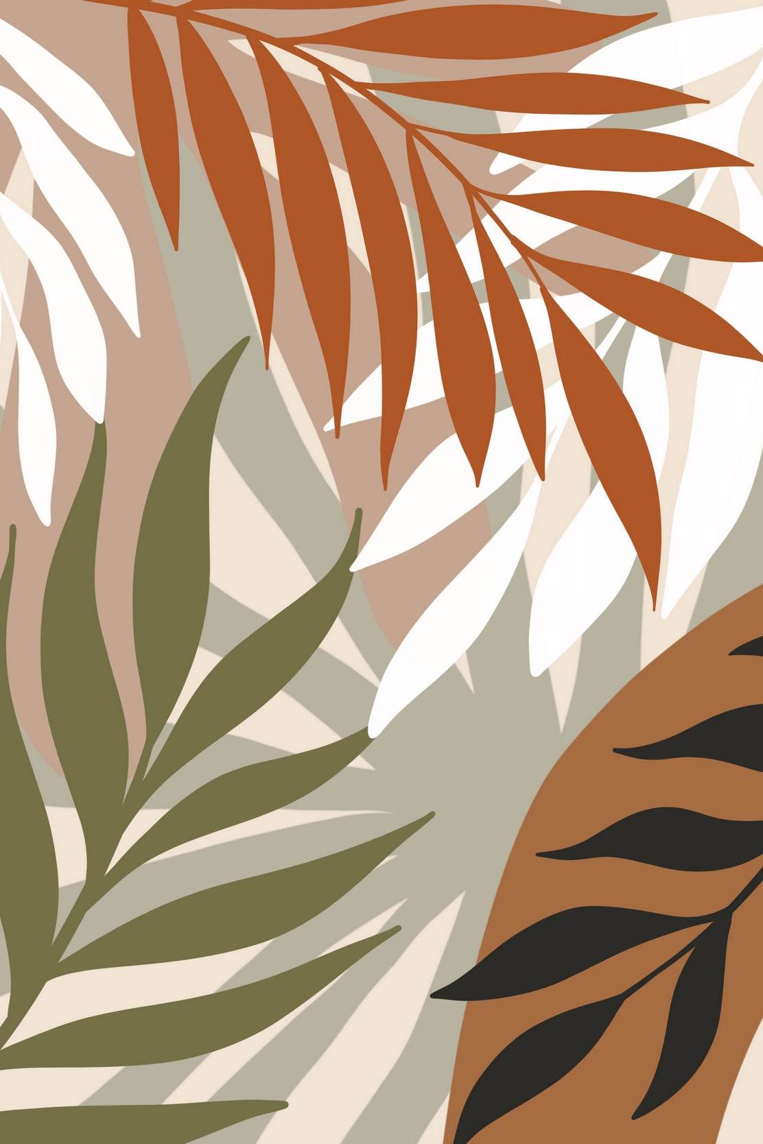 Tropical Leaves Springtime ArtWork - beink online art store