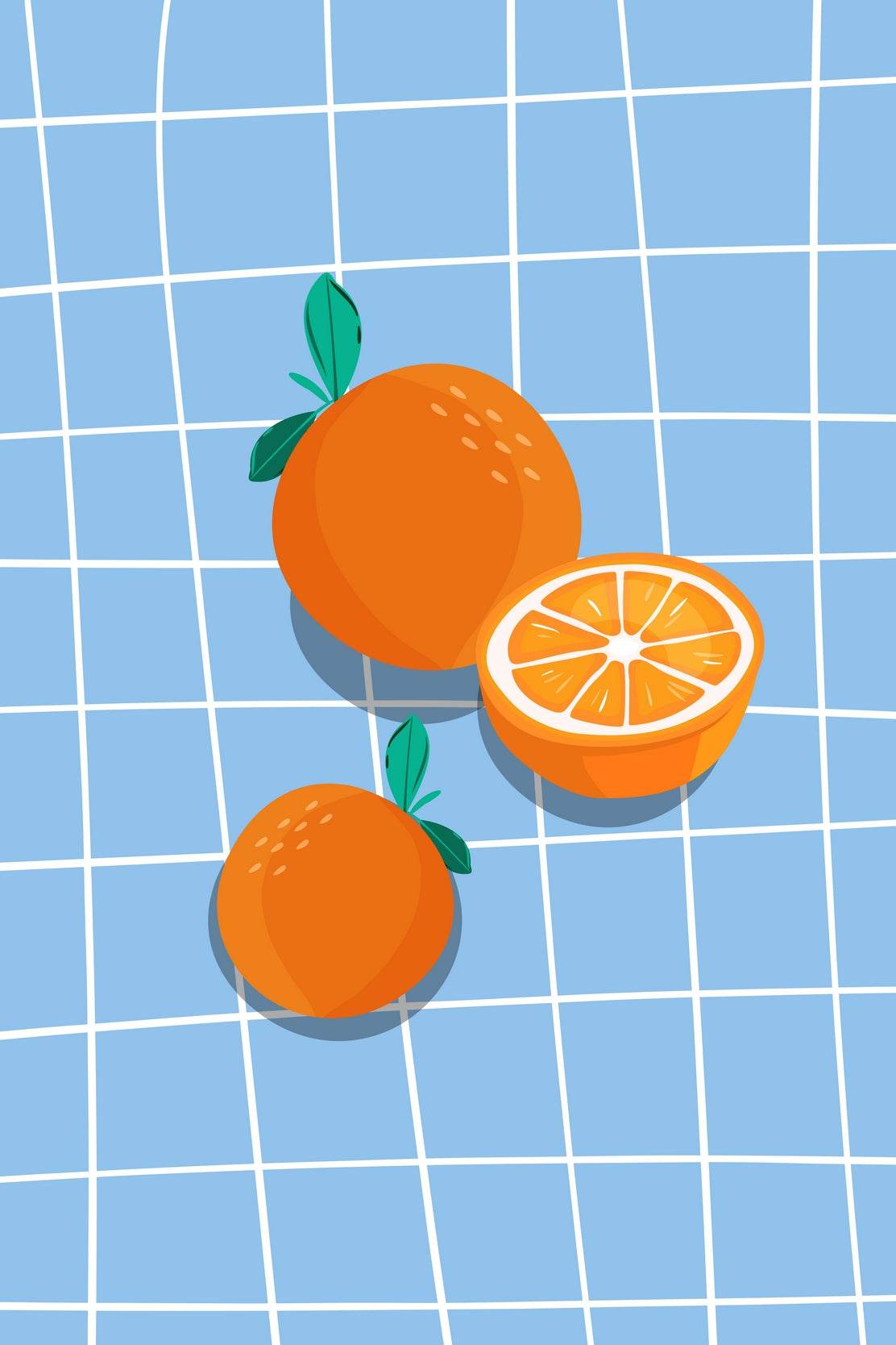 Orange Fruit Painting Wall Art - beink online art store