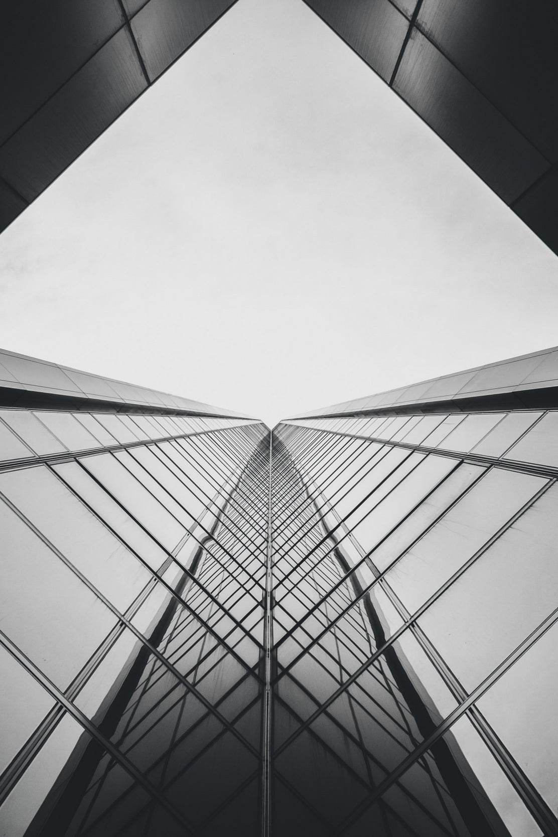 Skyscraper Building Black & White Wall Art - beink online art store