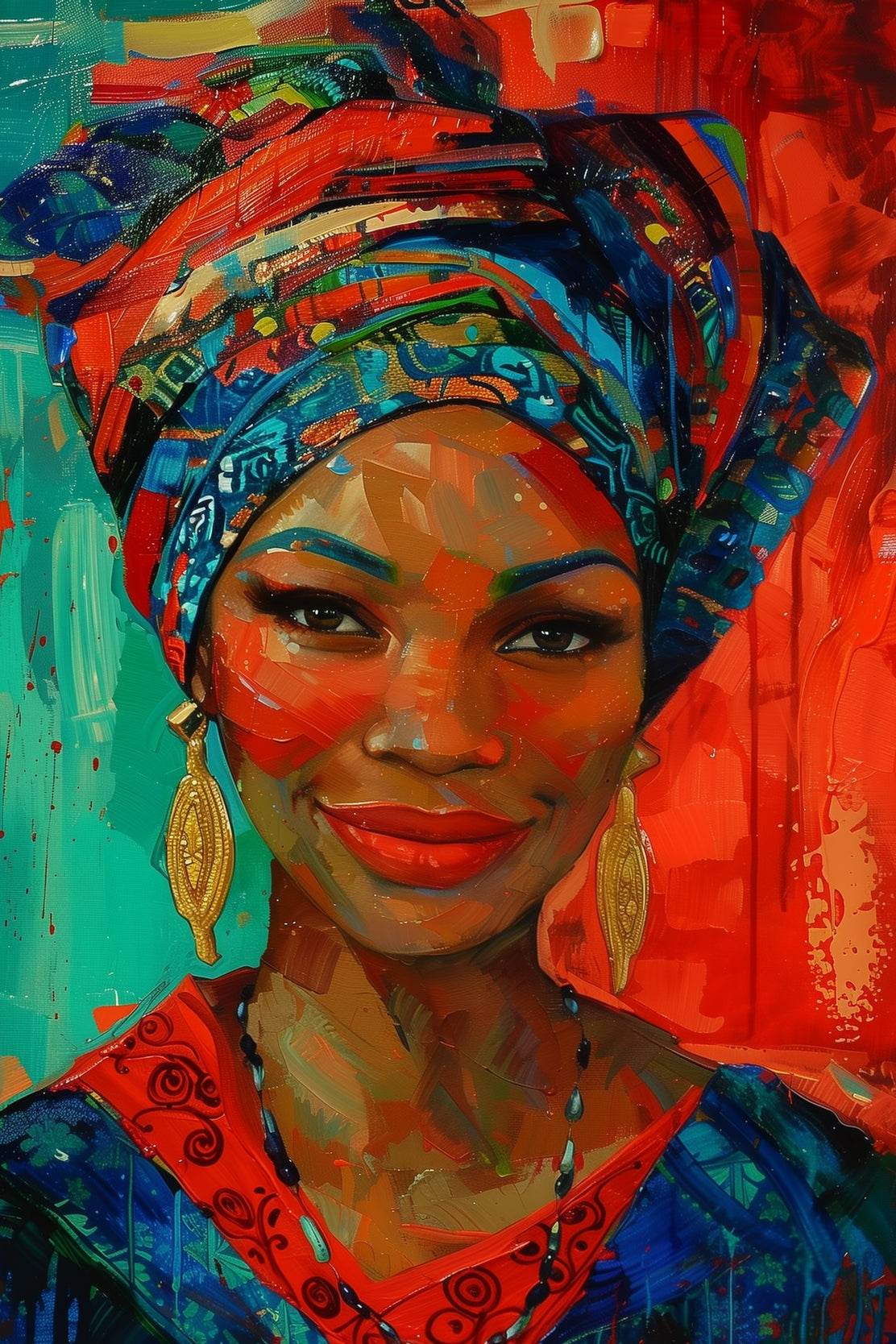 African Woman Canvas Printing Wall Art - beink online art store