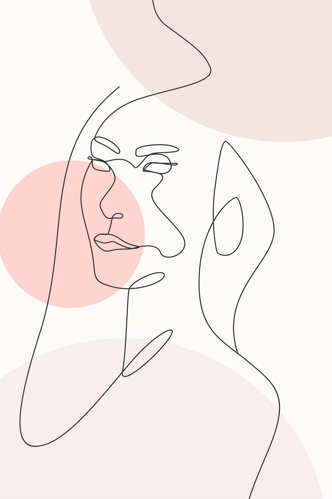 Sad Woman's Face Wall Art - beink online art store