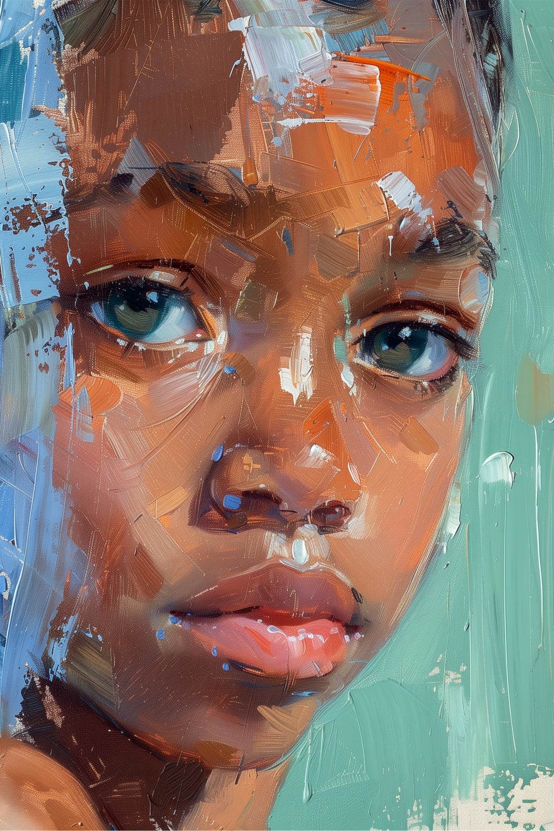 Black Girl Face Wall Art - beink online art store