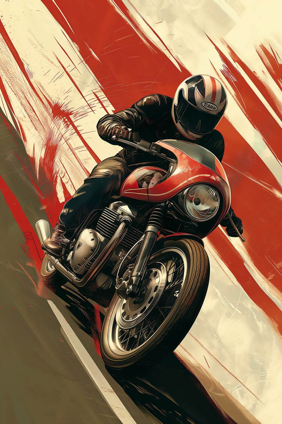 Motorcycle Race Wall Art - beink online art store