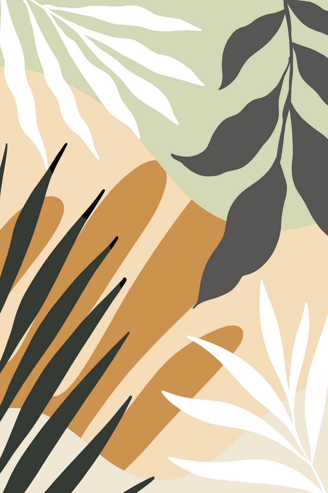 Backround Tropical leaves ArtWork - beink online art store