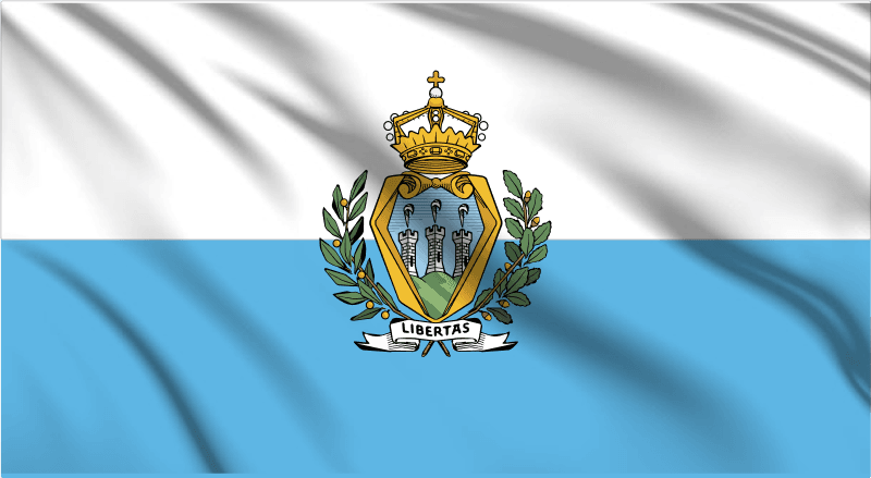 San Marino National Flag Wall Art - beink online art store