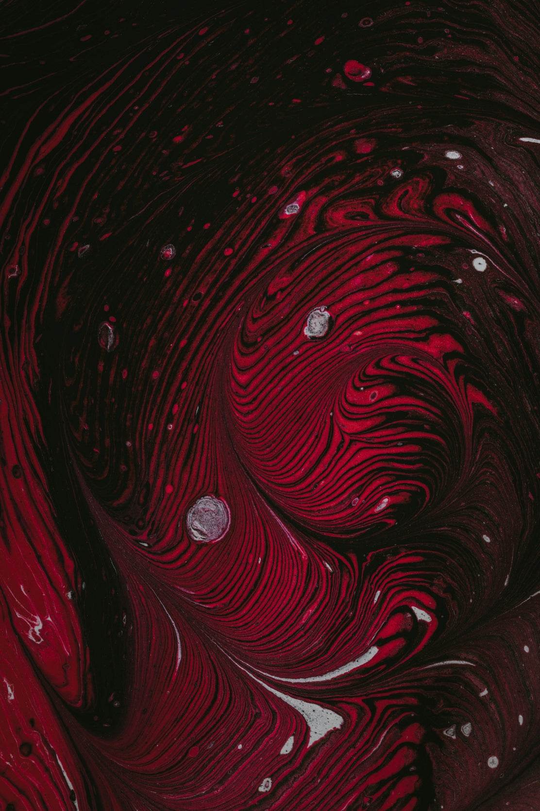 Swirling Red Print Abstract Wall Art - beink online art store