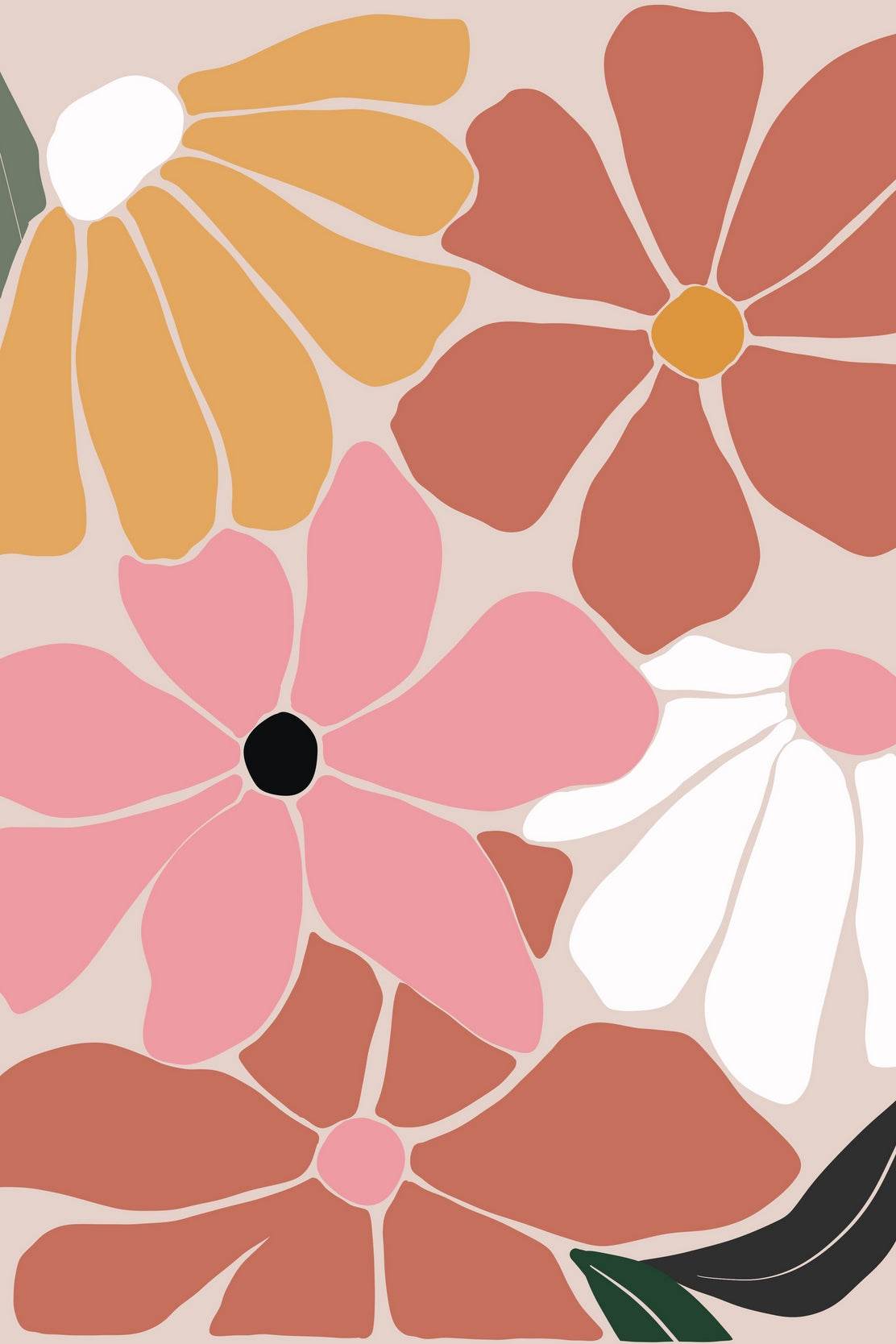 Vibrant Flower Illustration with Colorful ArtWork - beink online art store