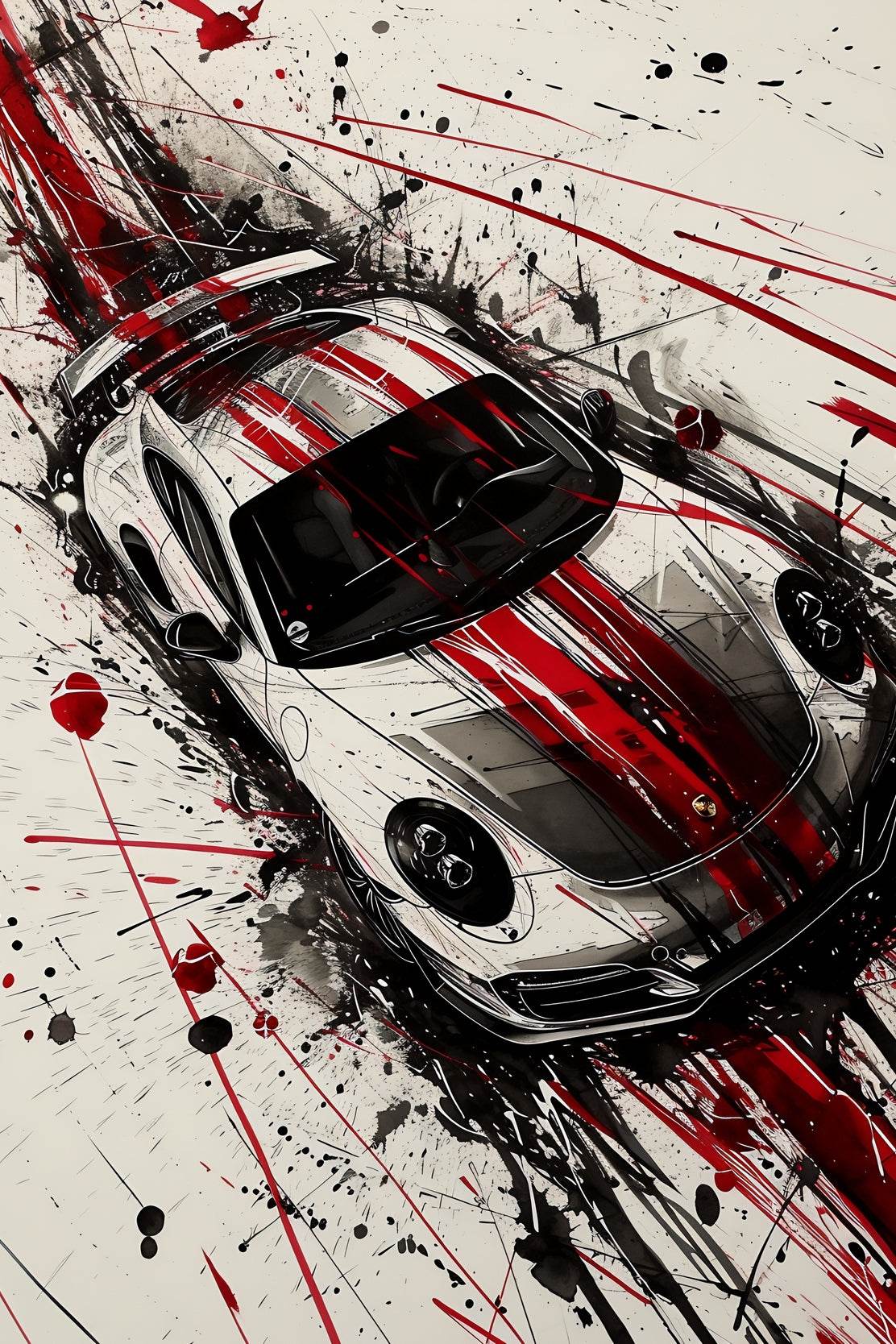 Porsche 911 Hyper-Real Wall Art - beink online art store
