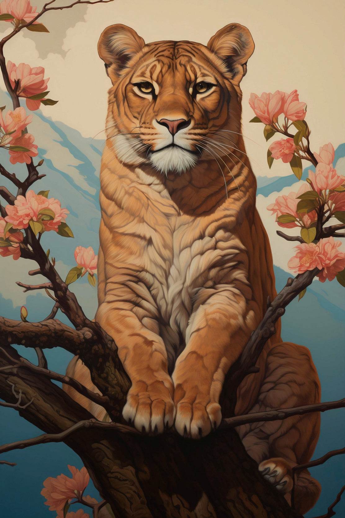 Painting of Lion Animal Wall Art - beink online art store