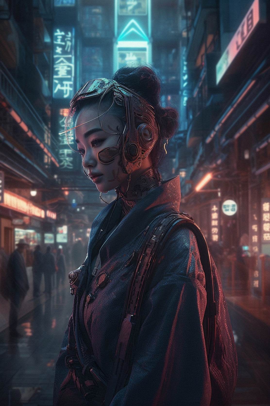 Gril Cyberpunk Citizen Wall Art - beink online art store