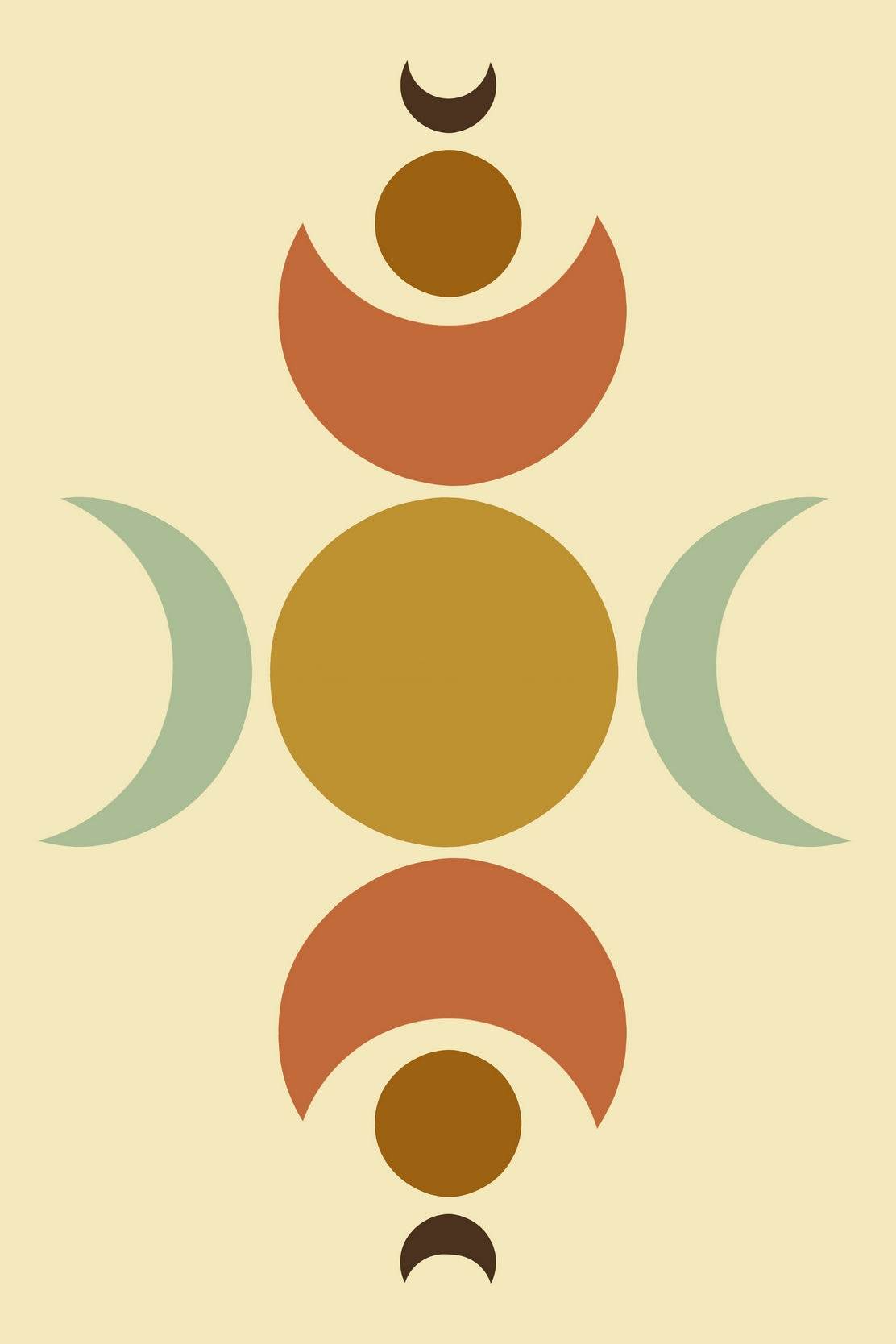 Abstract Celestial Moon Phases ArtWork - beink online art store
