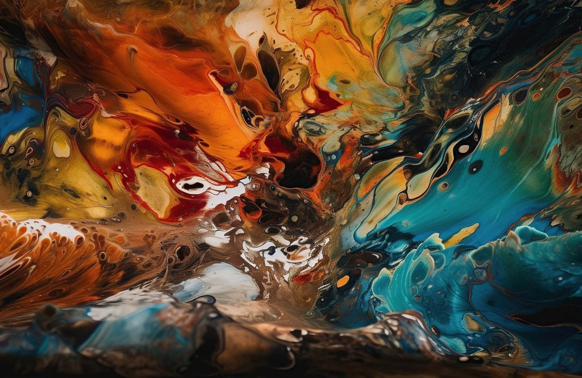 Creative Oil Paint Brush Stroke Wall Art - beink online art store