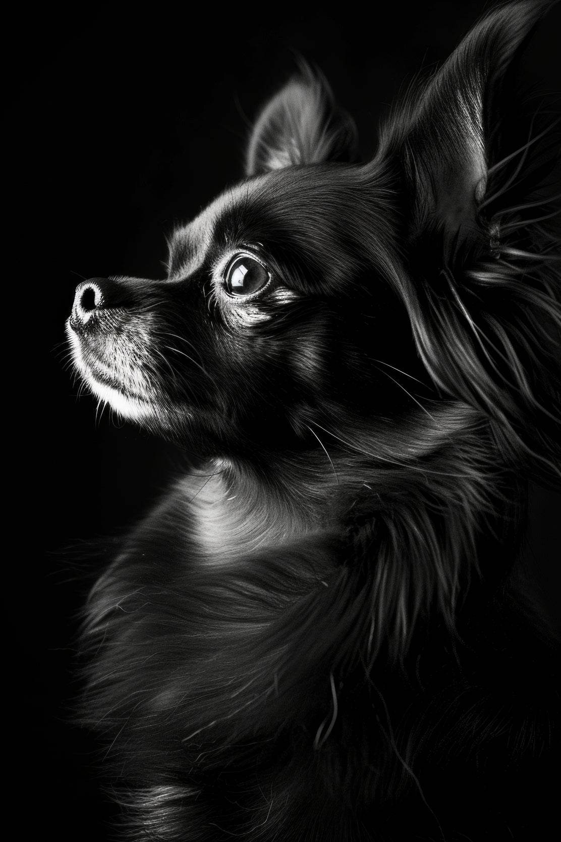 Chihuahua Dog Black & White Wall Art - beink online art store