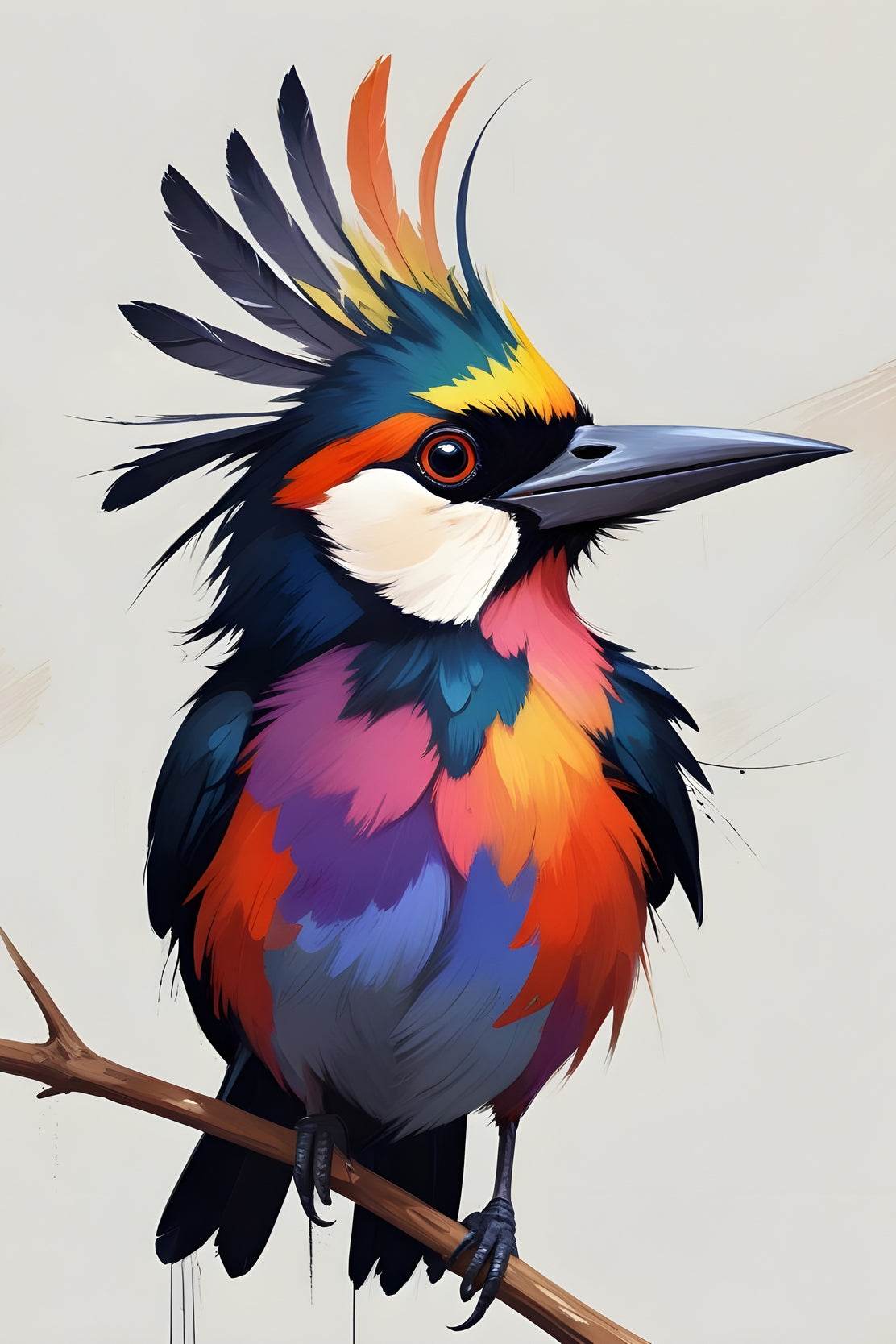 Watercolor Kingfisher Bird Wall Art - beink online art store