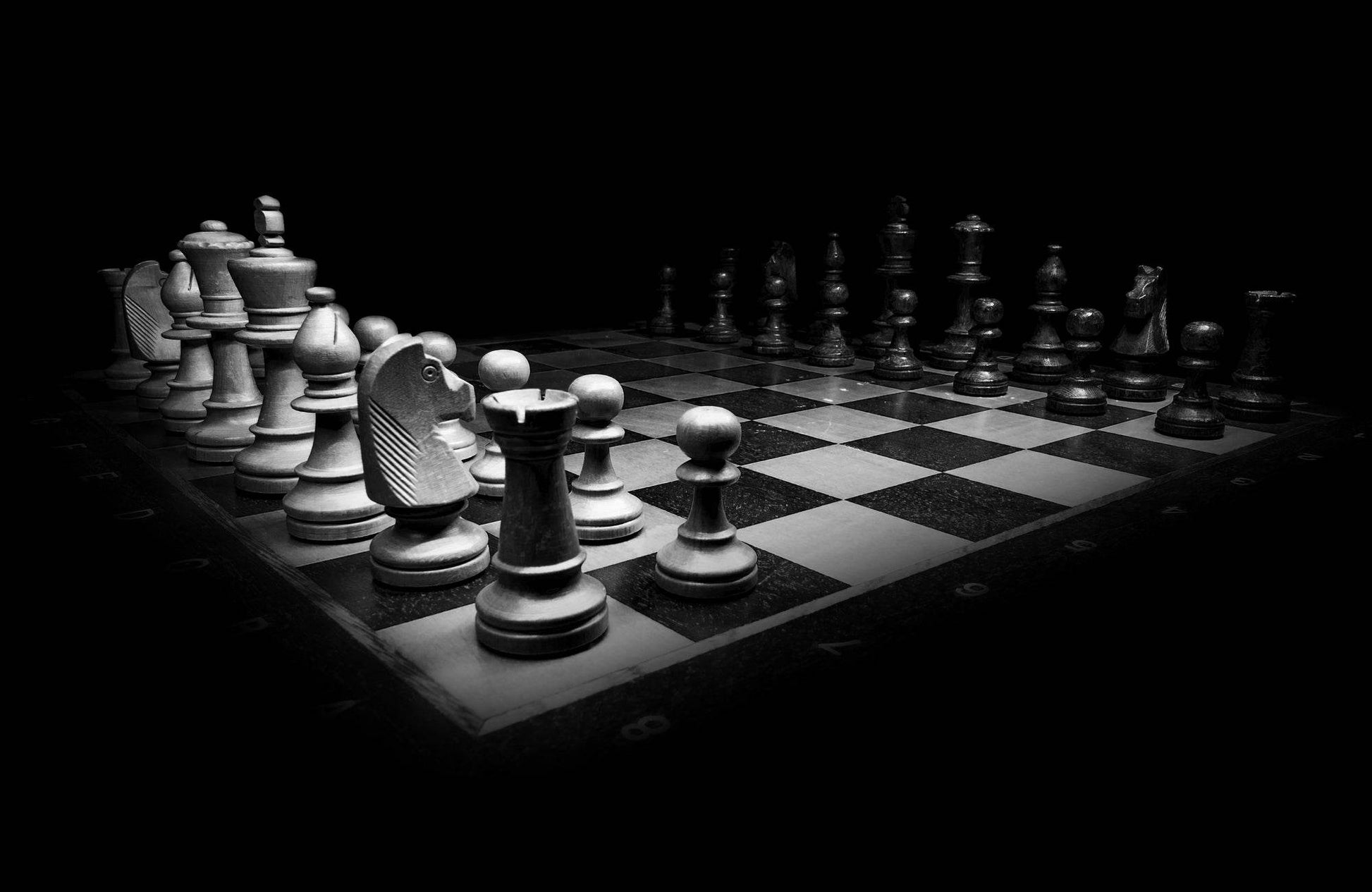 Chess Board Black & White Wall Art - beink online art store