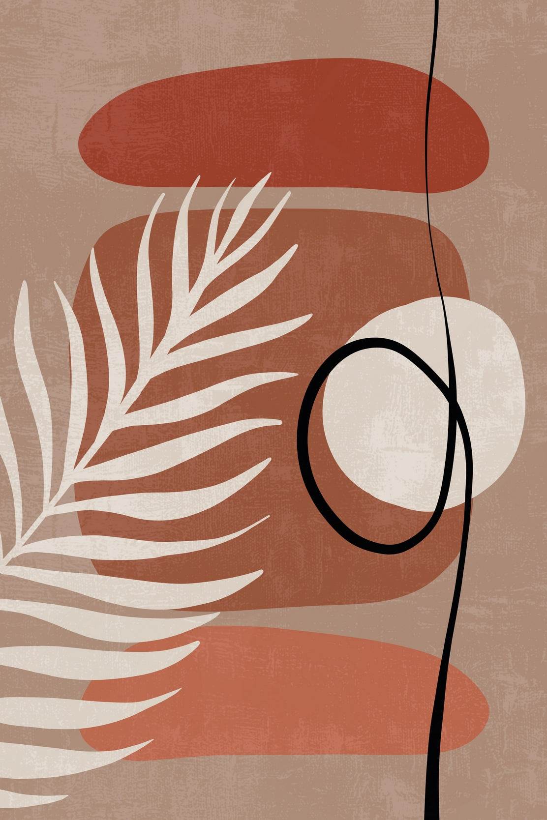 Abstract Botanical Earthy Minimalist ArtWork - beink online art store