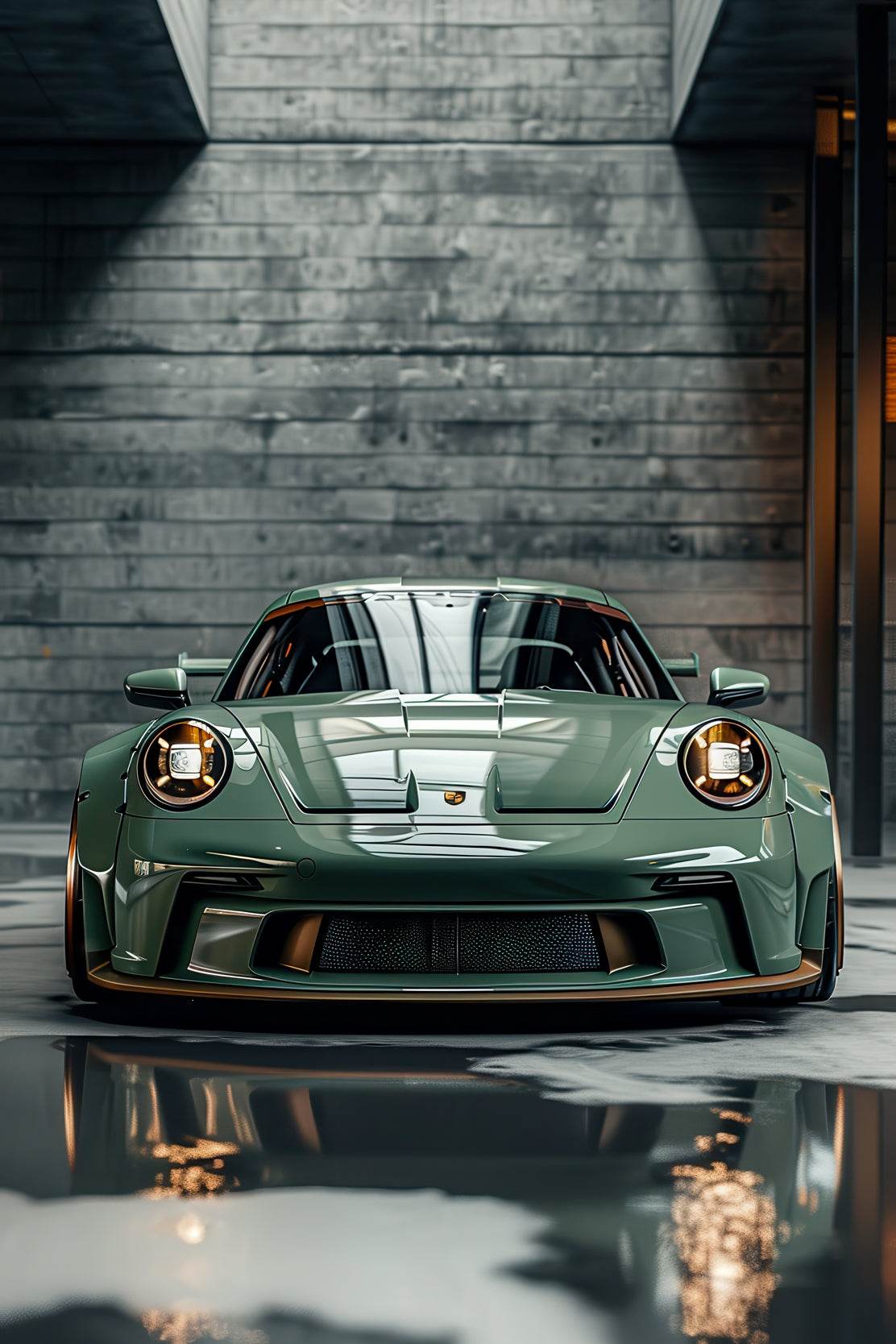 Porsche992 GT3 Green Metallic Wall Art - beink online art store