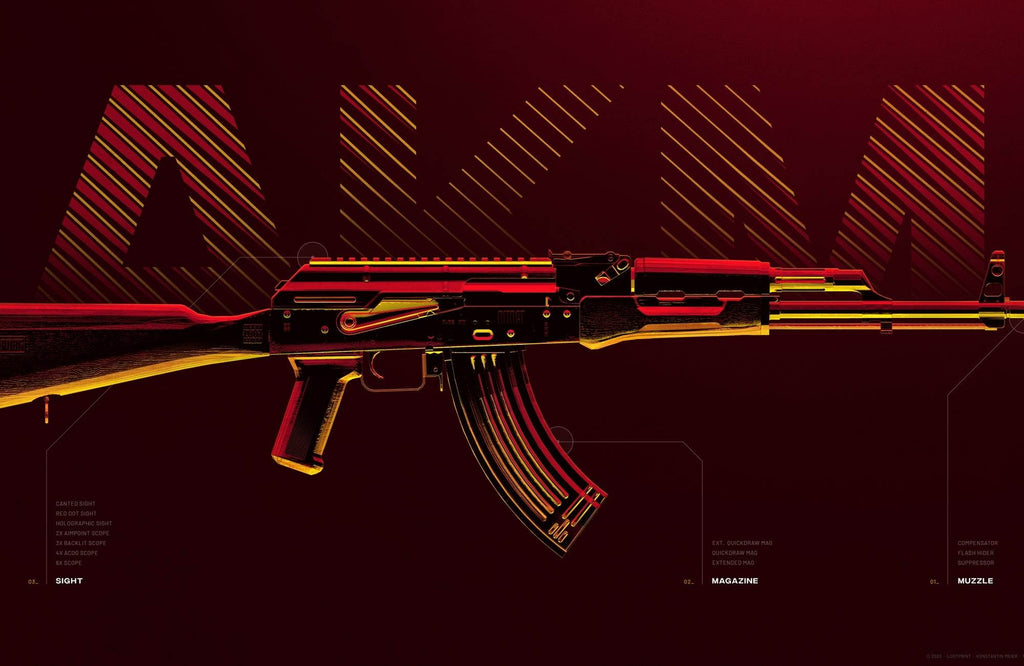 AKM custom Assault Rifle Gaming Wall Art - beink online art store