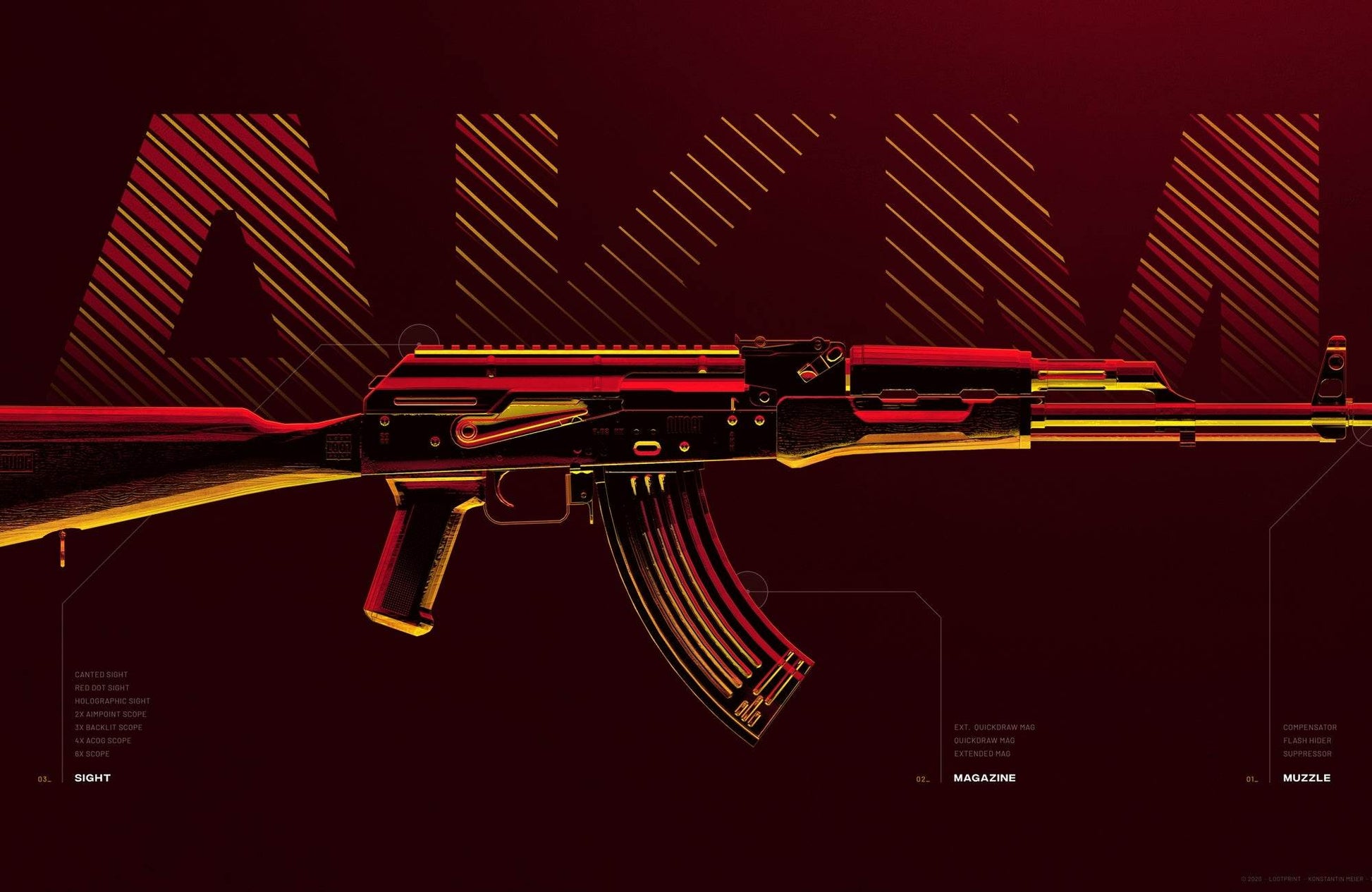 AKM custom Assault Rifle Gaming Wall Art - beink online art store