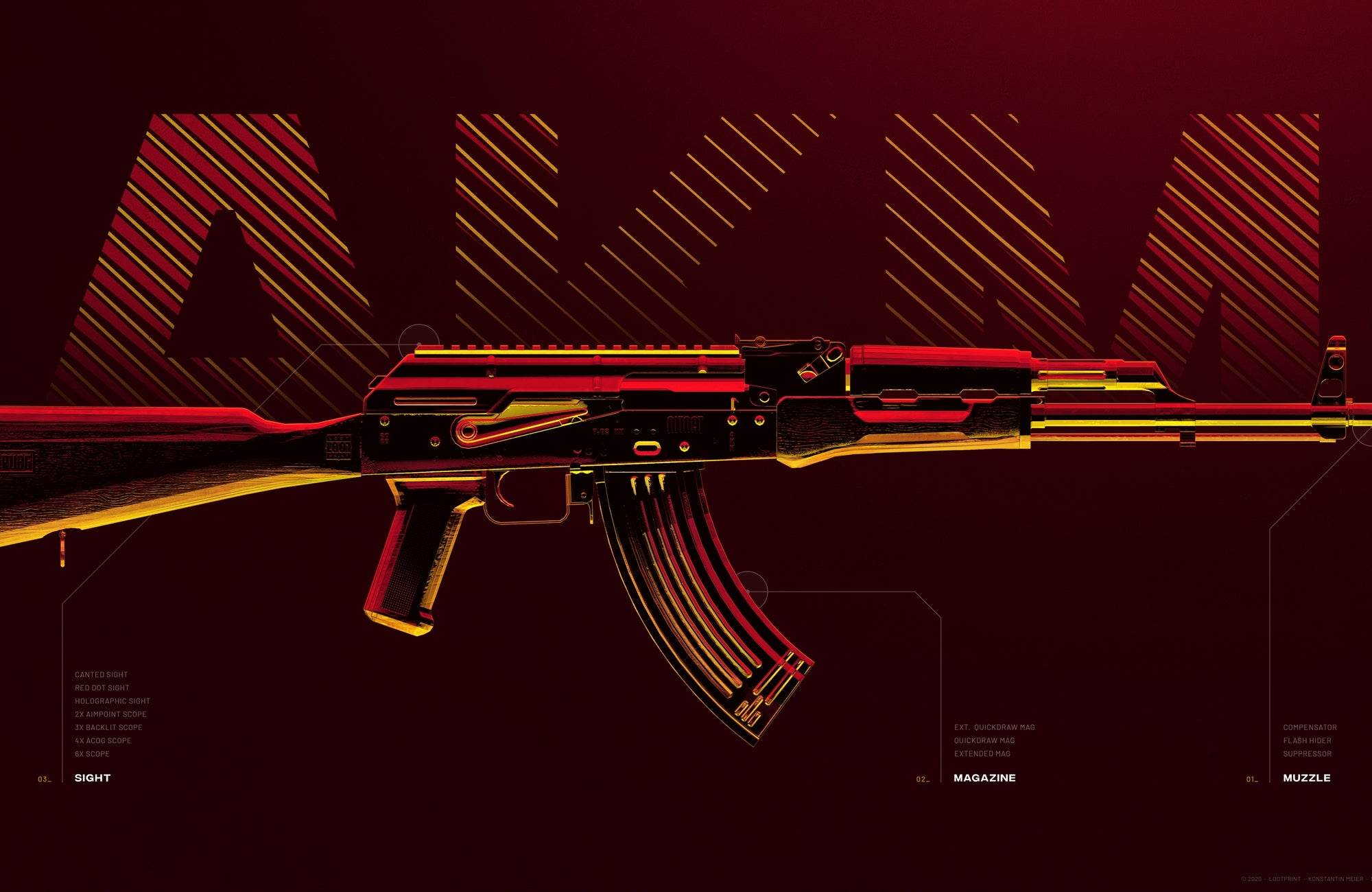 AKM custom Assault Rifle Gaming Wall Art - beink online art store
