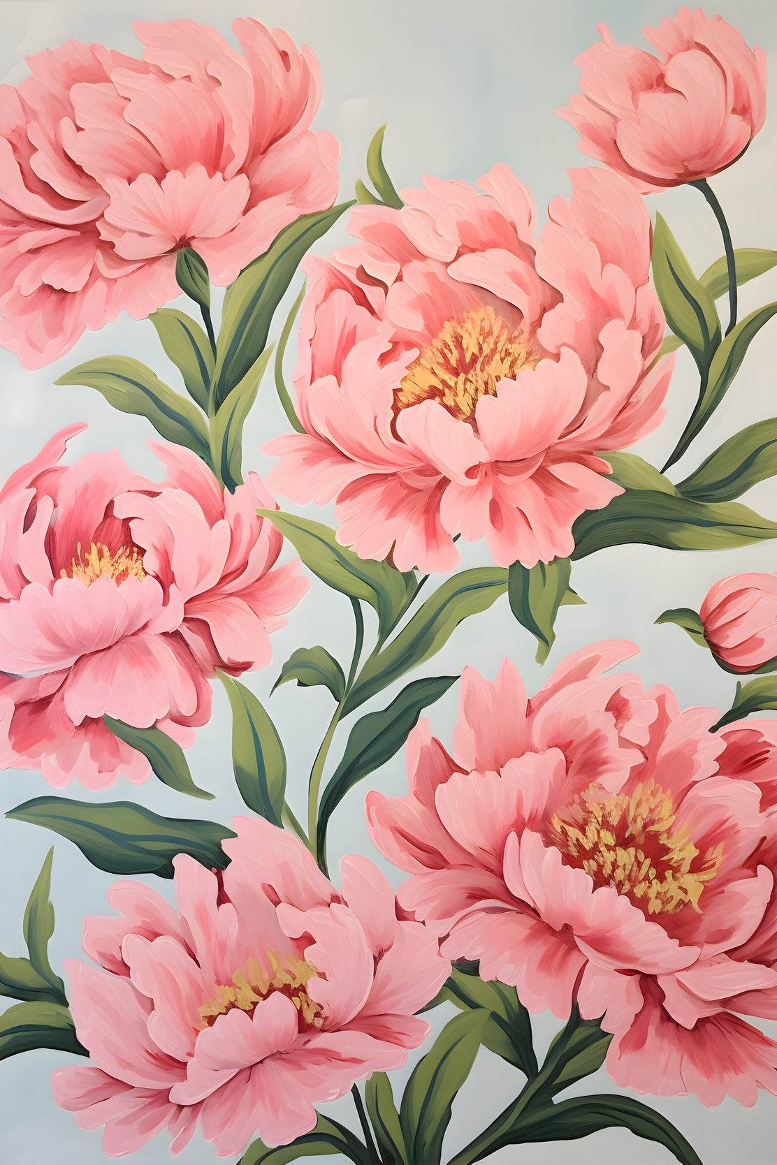 Watecolor Illustration of Pink Flowers - beink online art store
