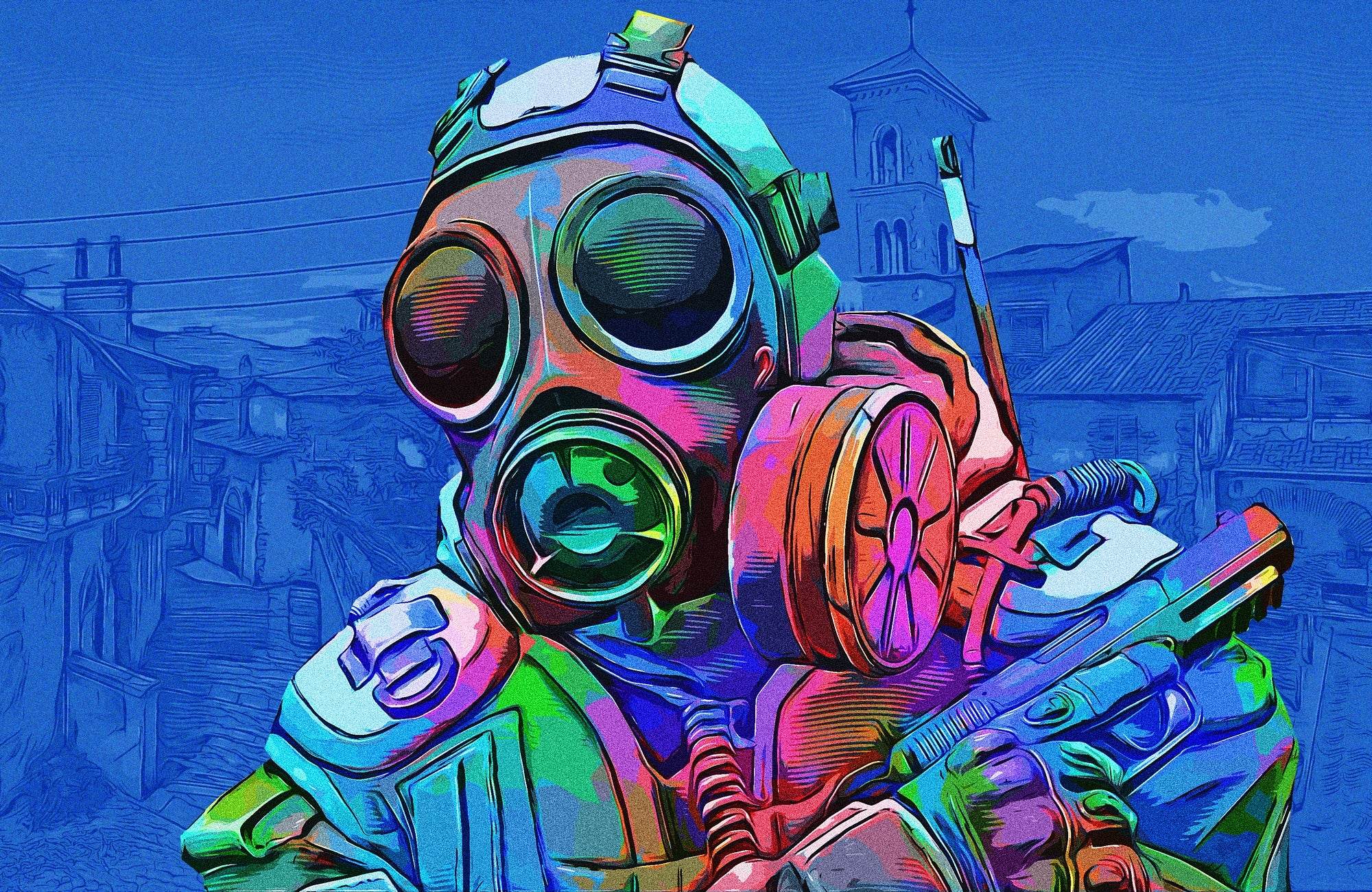 CSGO Toxic Blue Gaming Wall Art - beink online art store