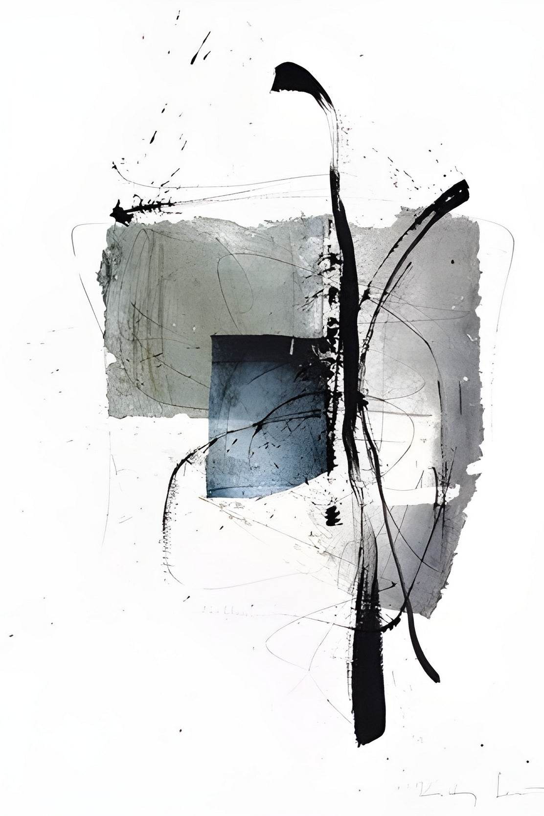 Dynamic Brush Strokes Modern Wall Art - beink online art store