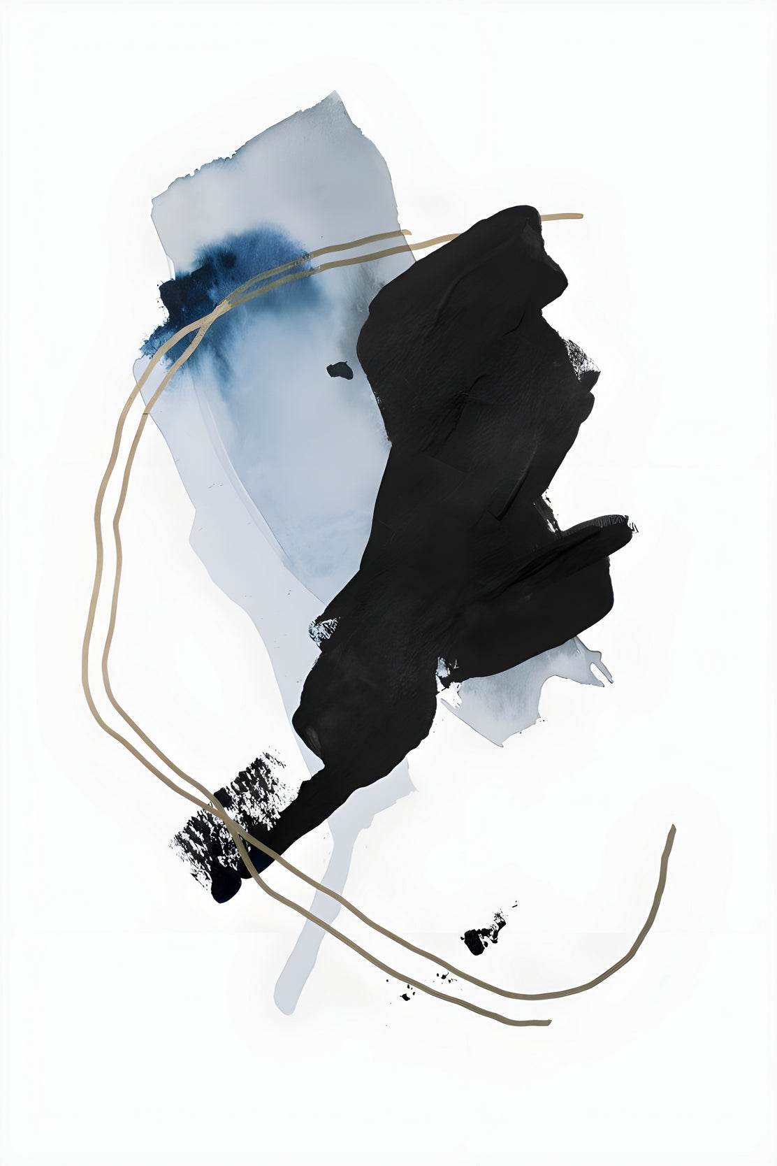 Ink and Watercolor Composition Wall Art - beink online art store