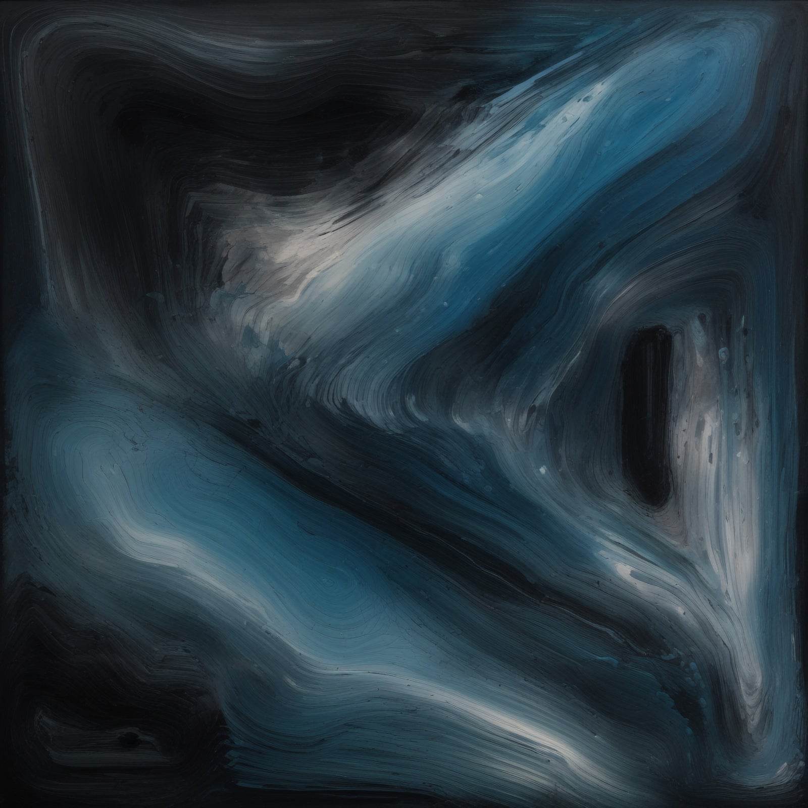 Irregular Night Waves Abstract Wall Art - beink online art store