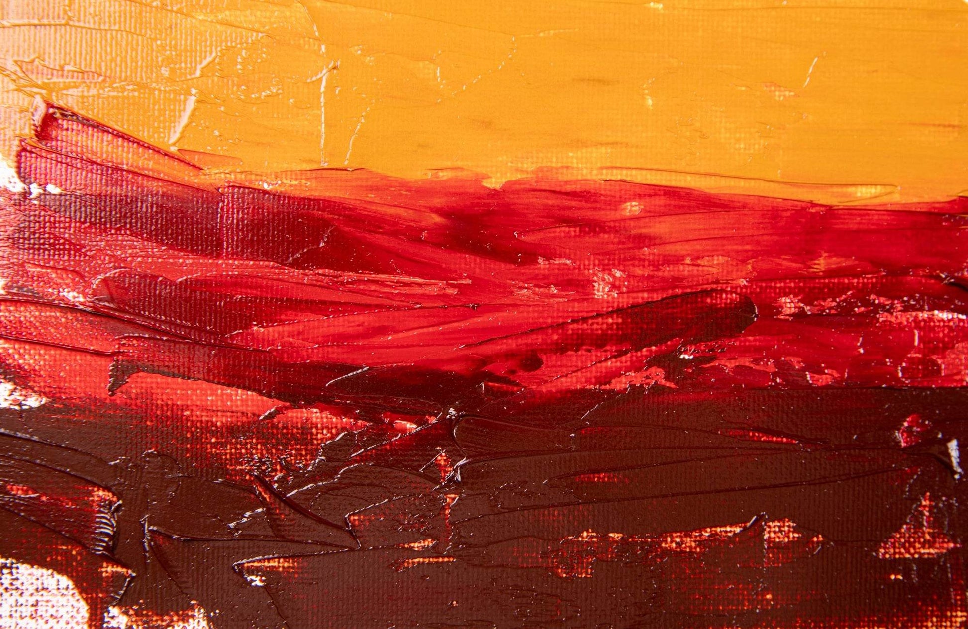 Crimson Oil Painting Abstract Wall Art - beink online art store
