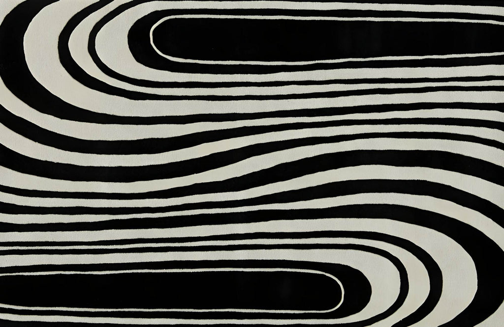 Twisted Zebra Lines Modern Wall Art - beink online art store