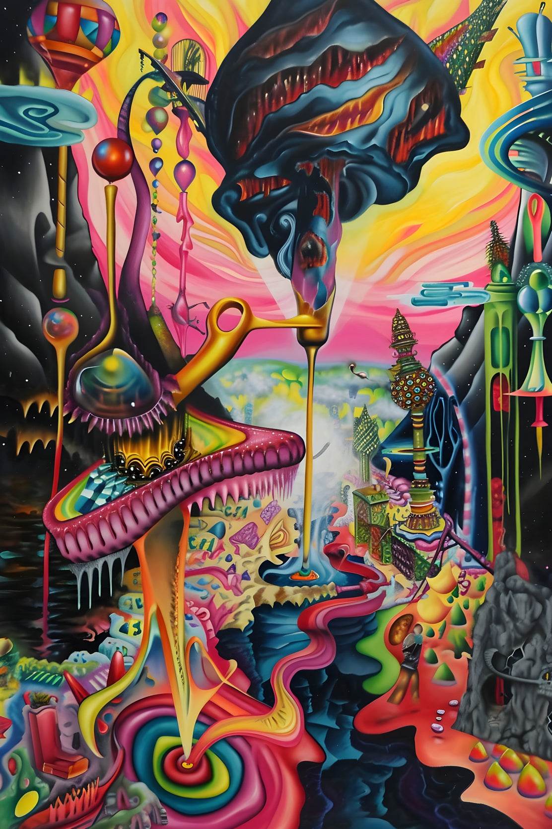 Colorful Fantasy Planet Wall Art - beink online art store
