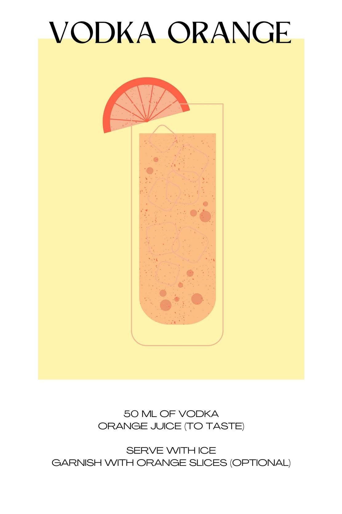 Vodka Orange Wall Art - beink online art store