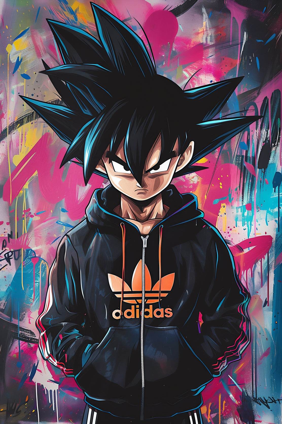 Black Goku Anime Wall Art - beink online art store