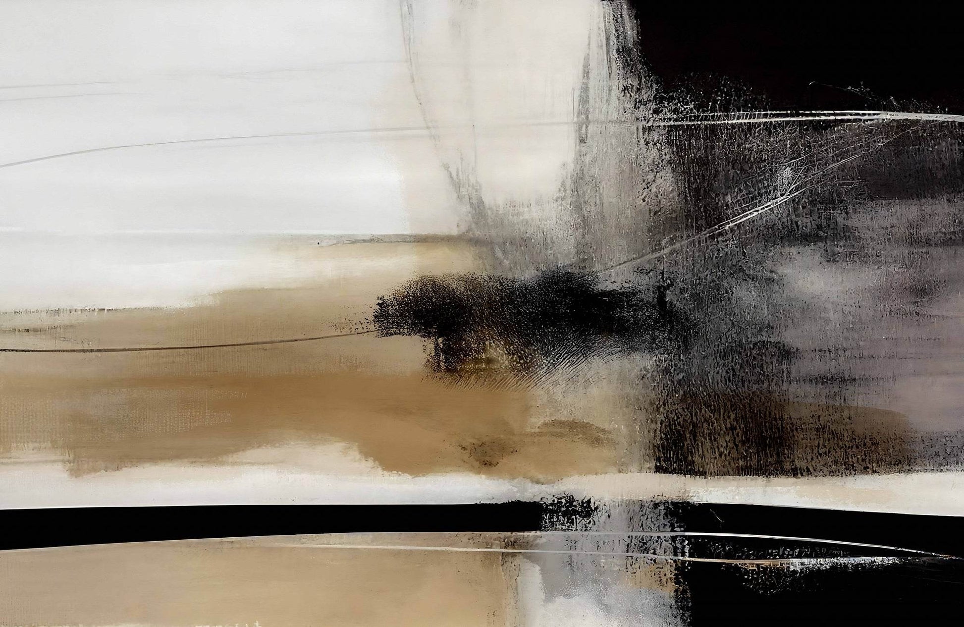 Artistic Desert Illustration Abstract Wall Art - beink online art store