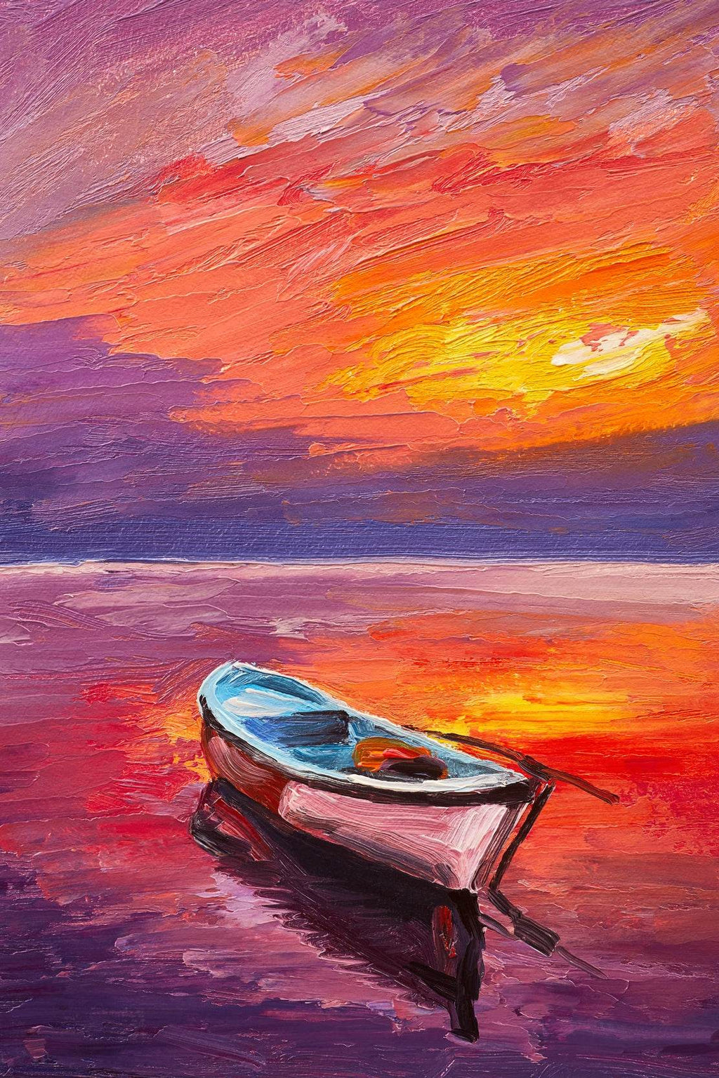 Small Boat in The Sunset Light Wall Art - beink online art store