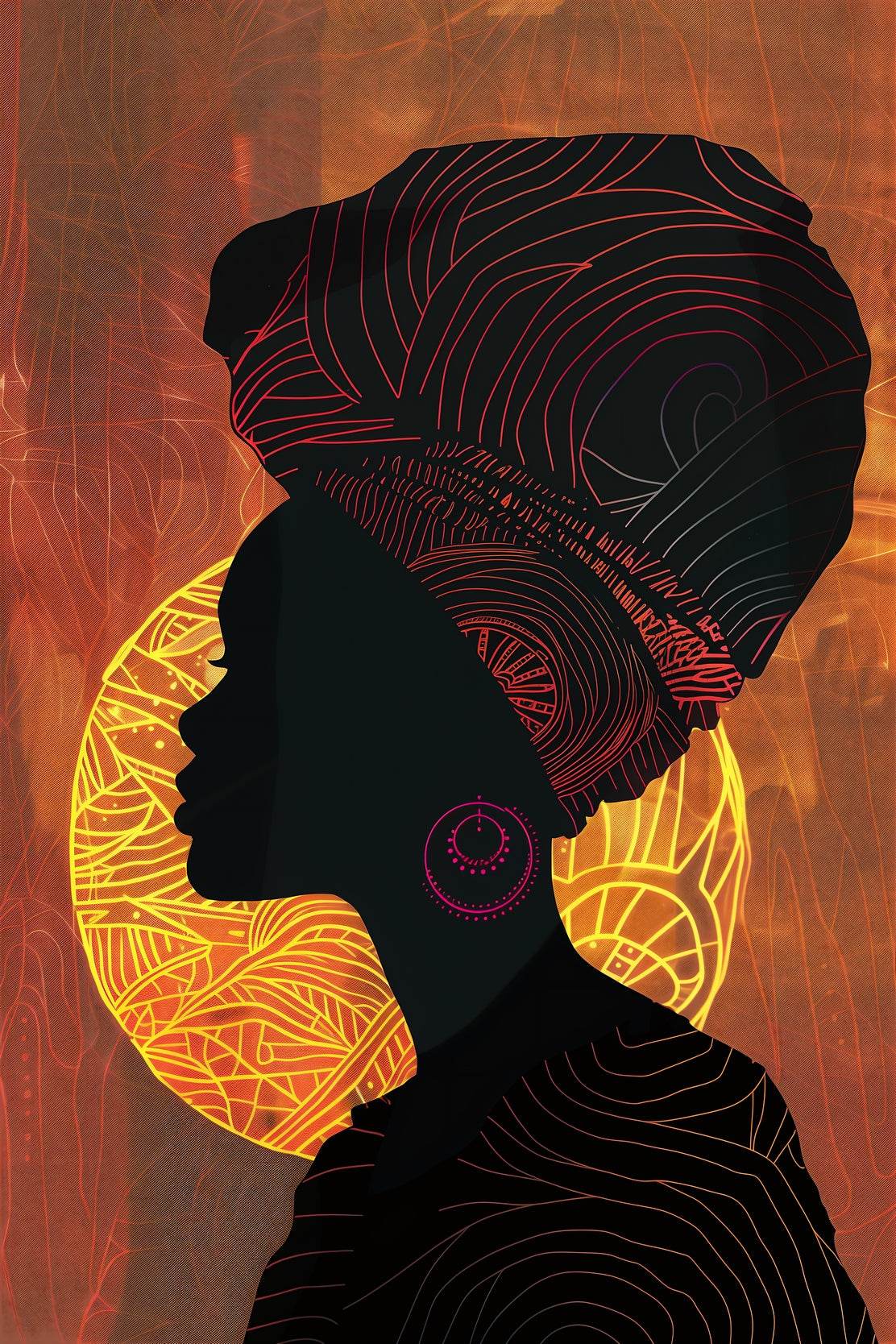 Black Woman Framed Canvas Wall Art - beink online art store