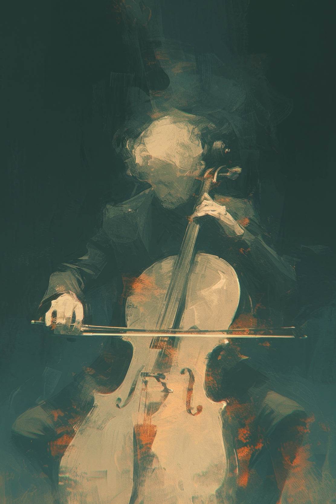 Christopher Lee Playing The Cello Wall Art - beink online art store
