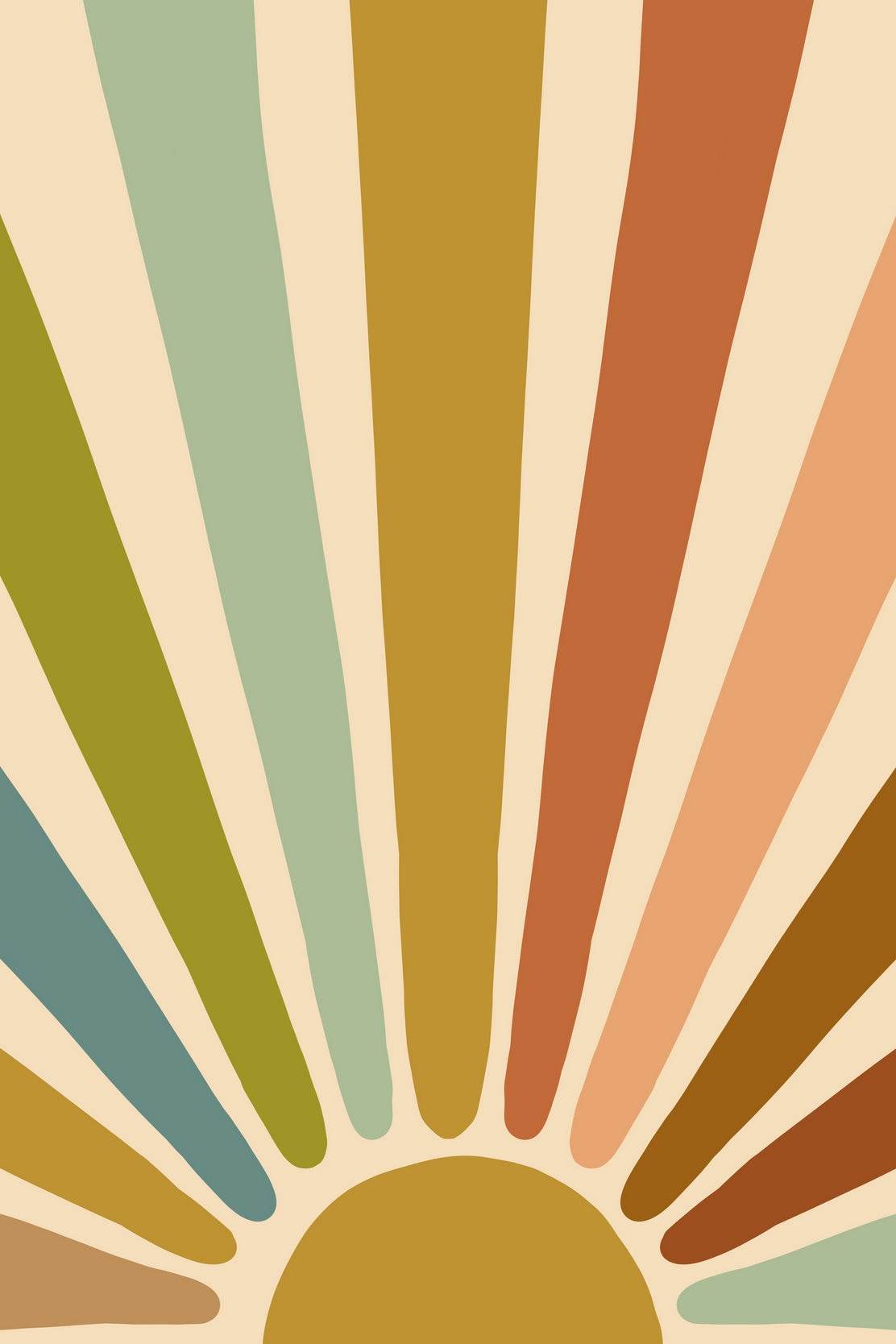 Retro Sunburst ArtWork - beink online art store